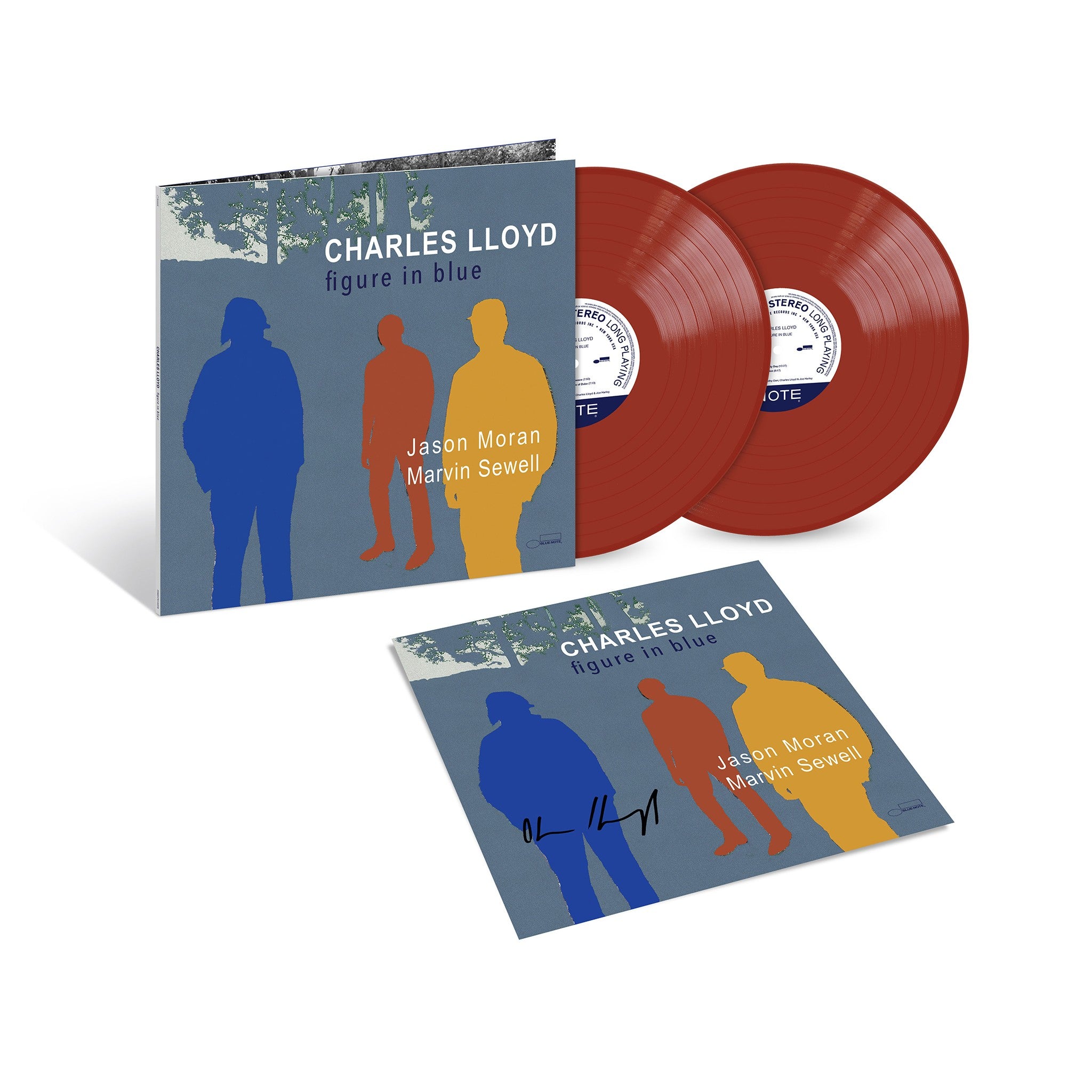 Charles Lloyd Figure In Blue Exclusive Red 2LP + signed Art Card 418394