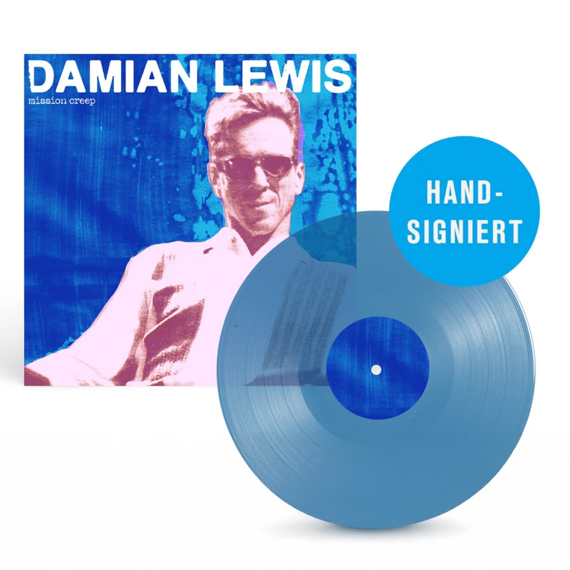 Damian Lewis Mission Creep Process Blue Vinyl LP + Signed Art Card 392130