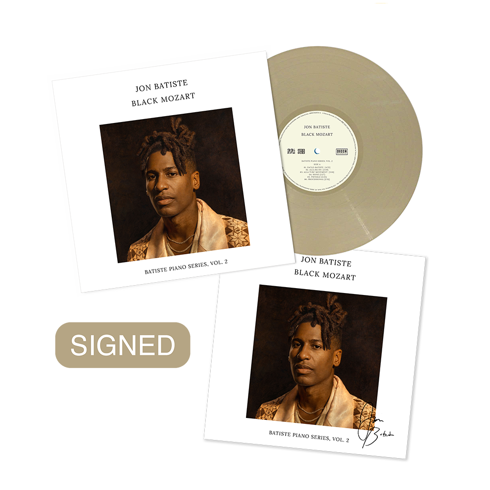 Jon Batiste Black Mozart (Batiste Piano Series, Vol. 2) Cream White Vinyl + signed art card 446616