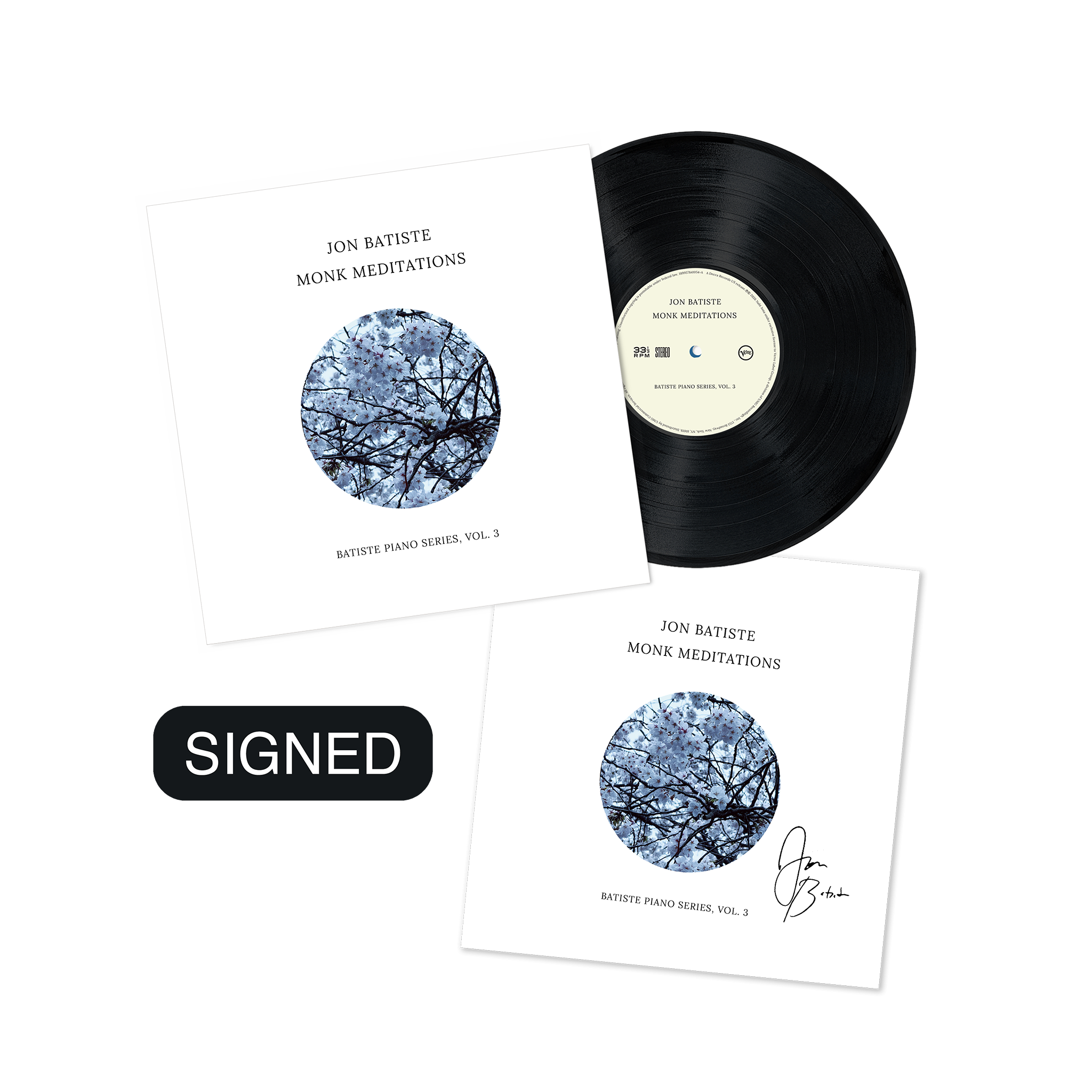 Jon Batiste Monk Meditations (Batiste Piano Series, Vol. 3) LP + Signed Artcard 446356