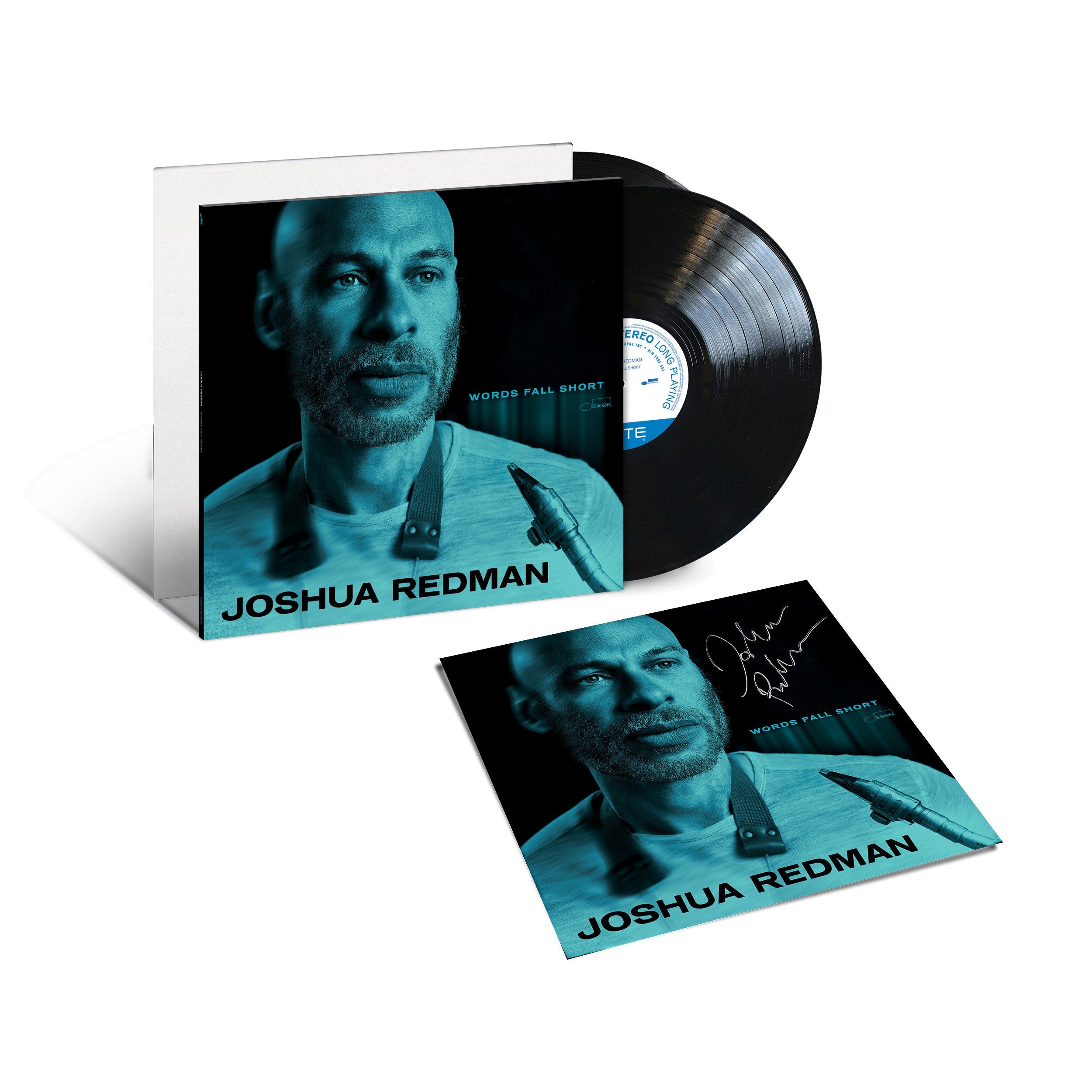 Joshua Redman Words Fall Short LP + Signed Art Card + White Label 408915