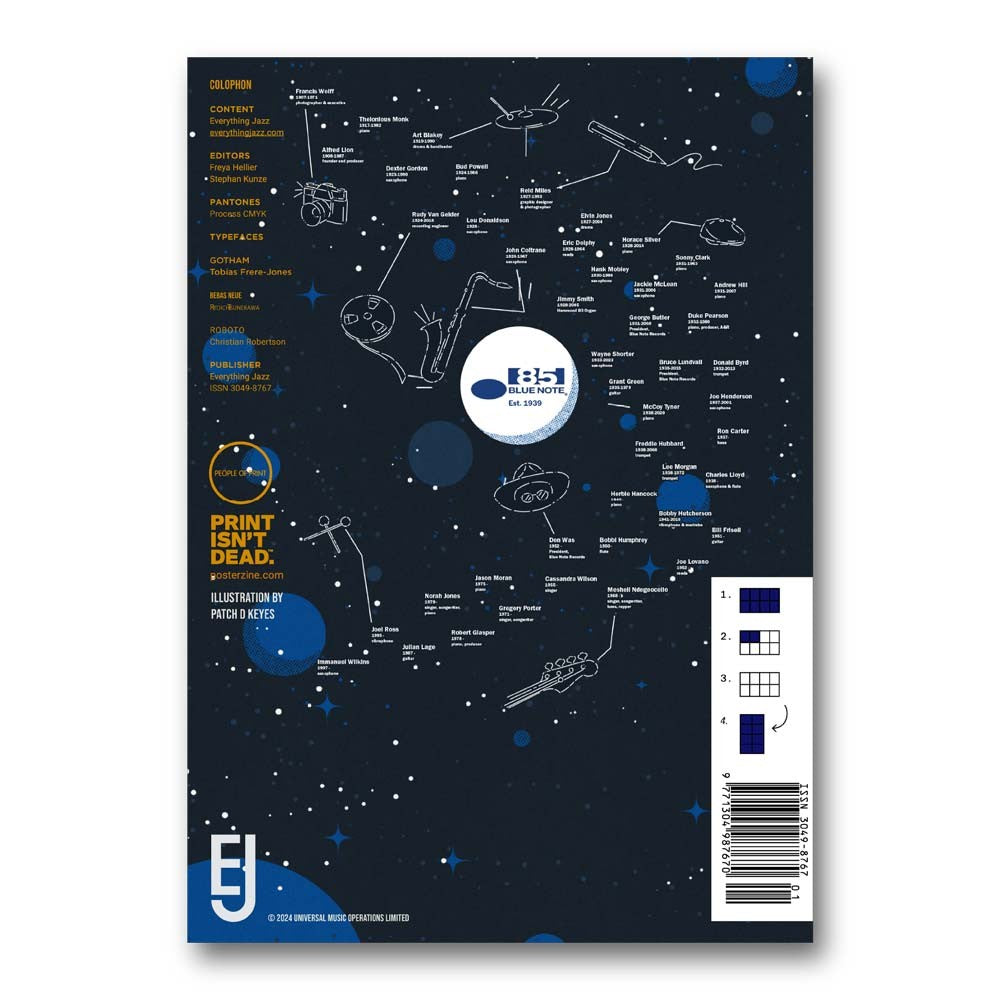 Various Posterzine® #01: 85 years of Blue Note Records, Joe Henderson Poster + Blue Note Constellation 12” x 12” Print (Exclusive) Posterzine® + 12” x 12” Print 430350