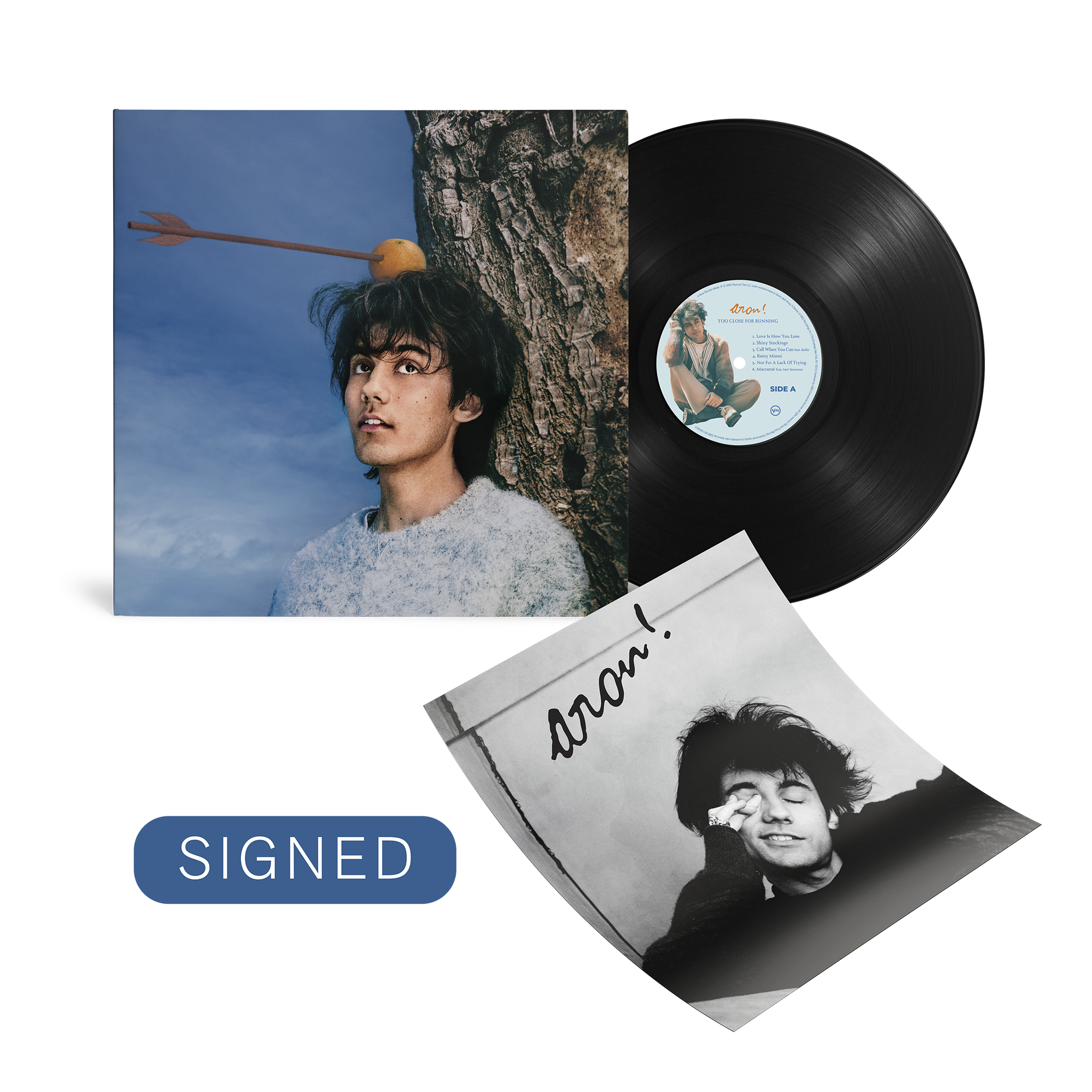 aron! Too Close For Running LP + signed ArtCard 453073